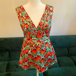 Bright, eye-catching floral blouse